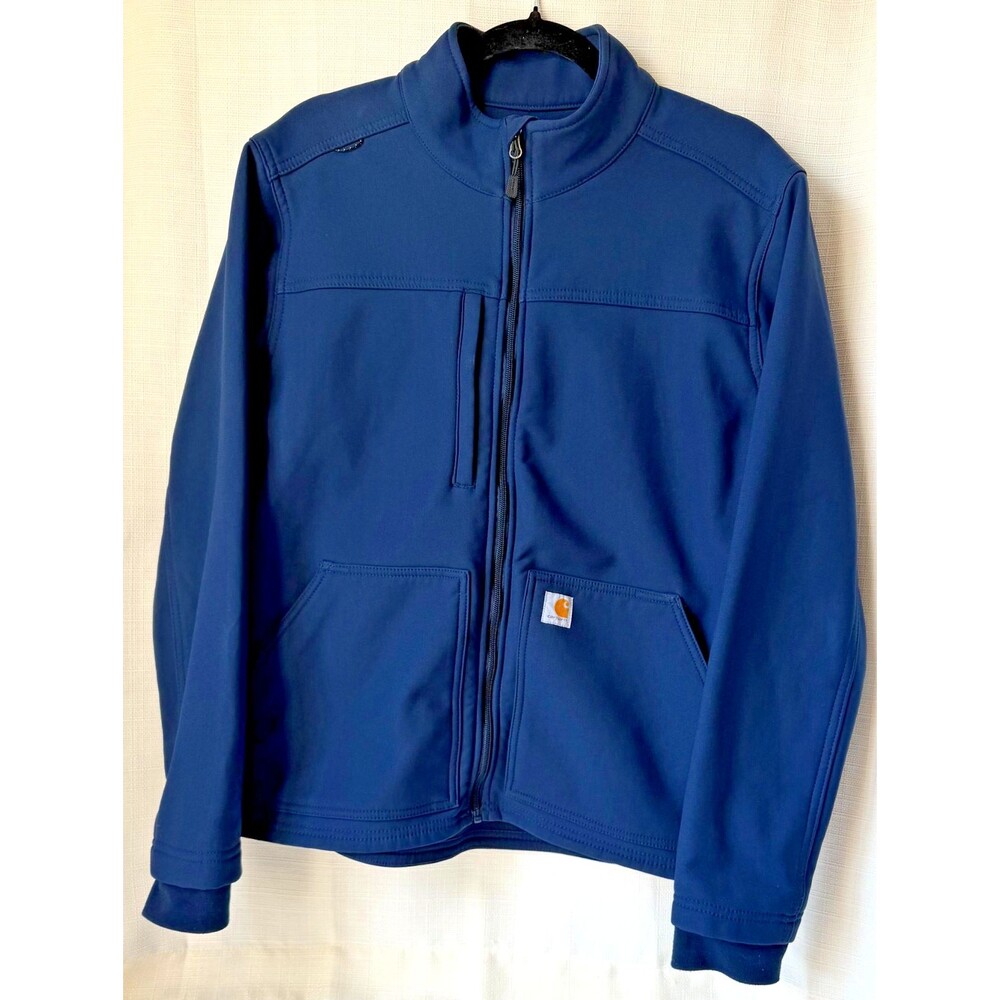 Carhartt C80023 Mens Small Modern Fit Full Zip Jacket Navy Blue Workwear